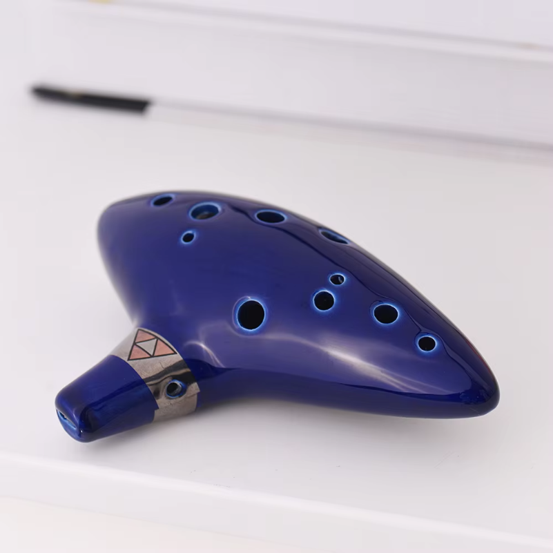 Song With Musical Instrument - 12-gaats Ocarina keramische alt C fluit,
