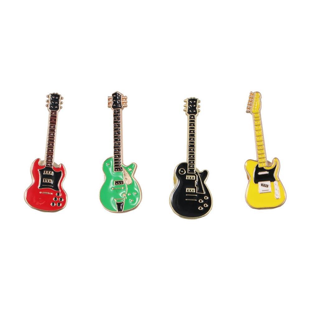 Musical Instruments Cartoon - Muziekinstrument Rockband Gitaar Broche Cartoon Metalen