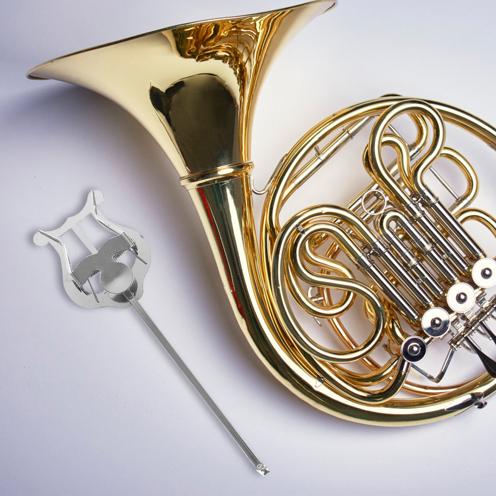 Musical Instrument French - Hoornbladmuziekclip van ijzer, metalen houder, stabiel