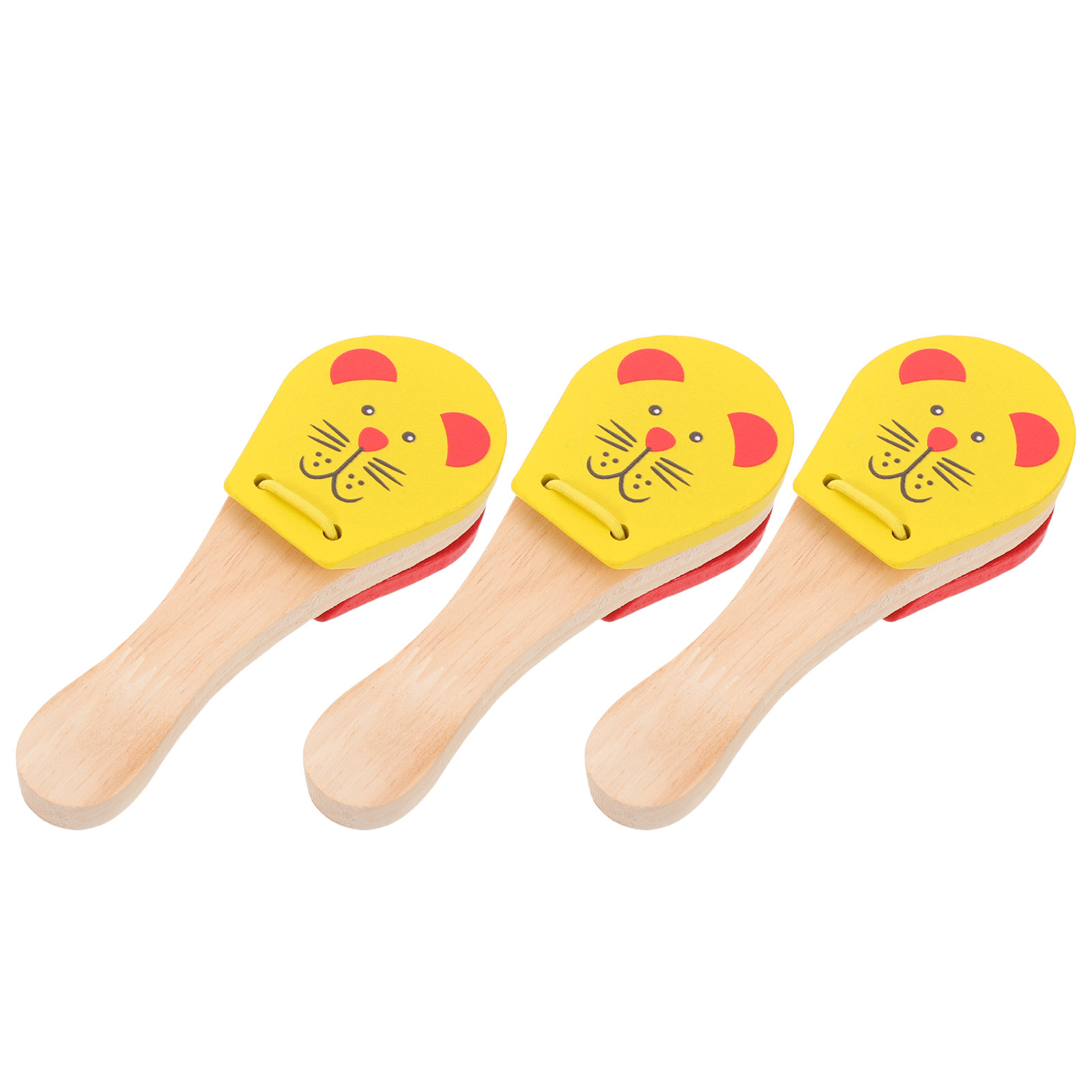 Musical Instrument For Toddlers - 3-delige houten baby percussie-instrumenten, dierenkastanieten, vroege