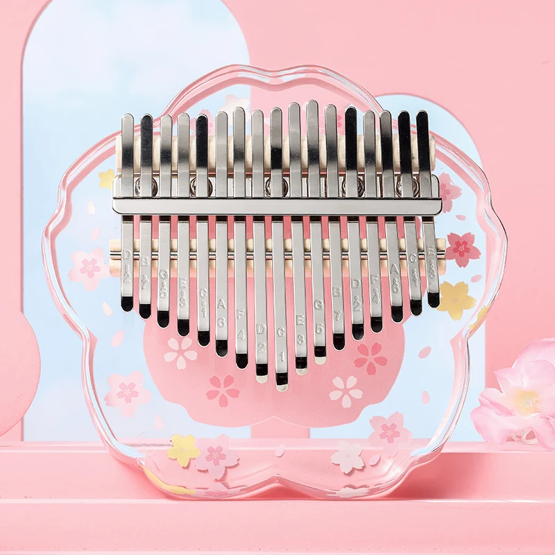 Musical Instrument African - Crystal Thumb Piano Authentieke Kalimba 17-toons