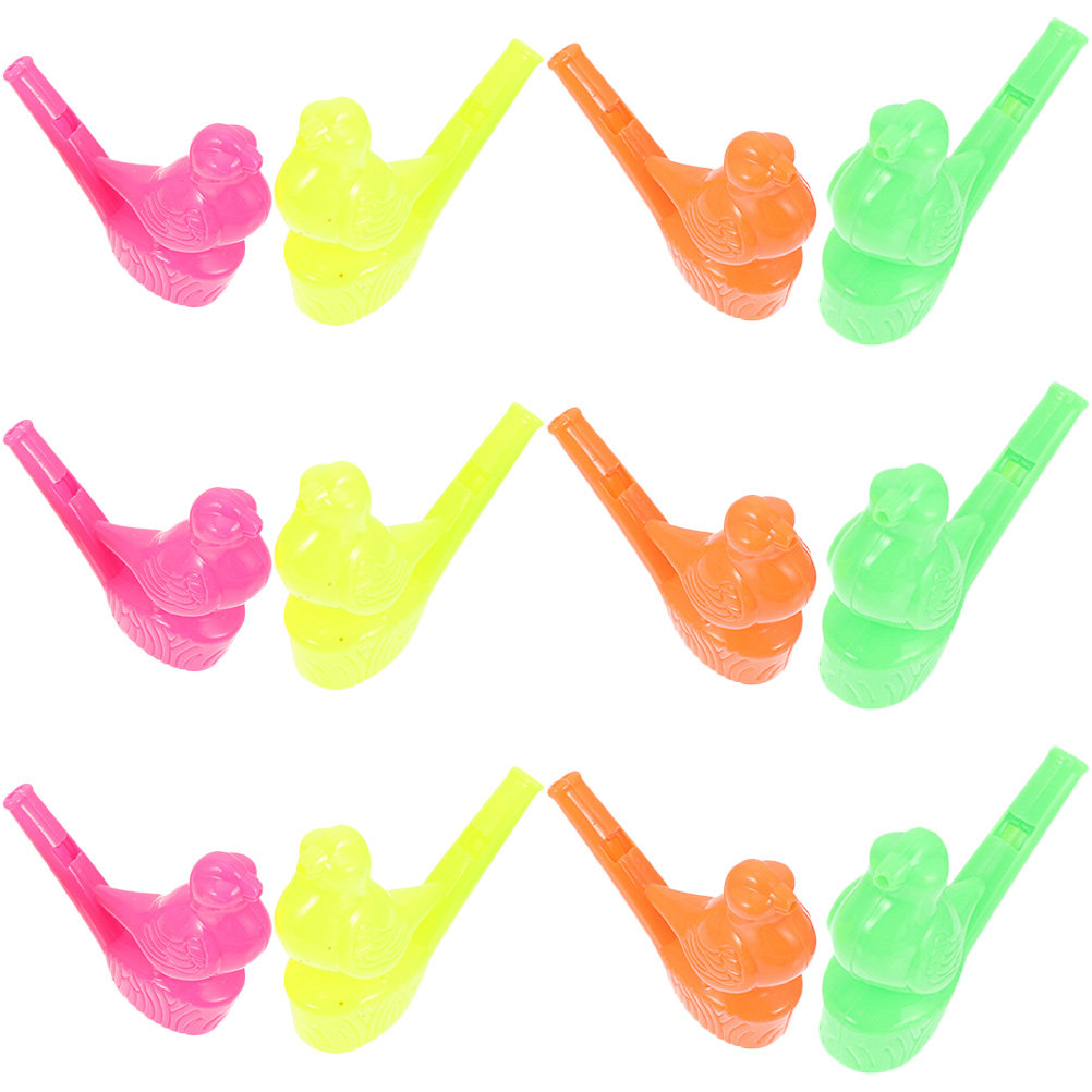 Musical Instruments Cartoon - 12 stuks cartoon vogelfluitjes, plastic feestfluitjes,