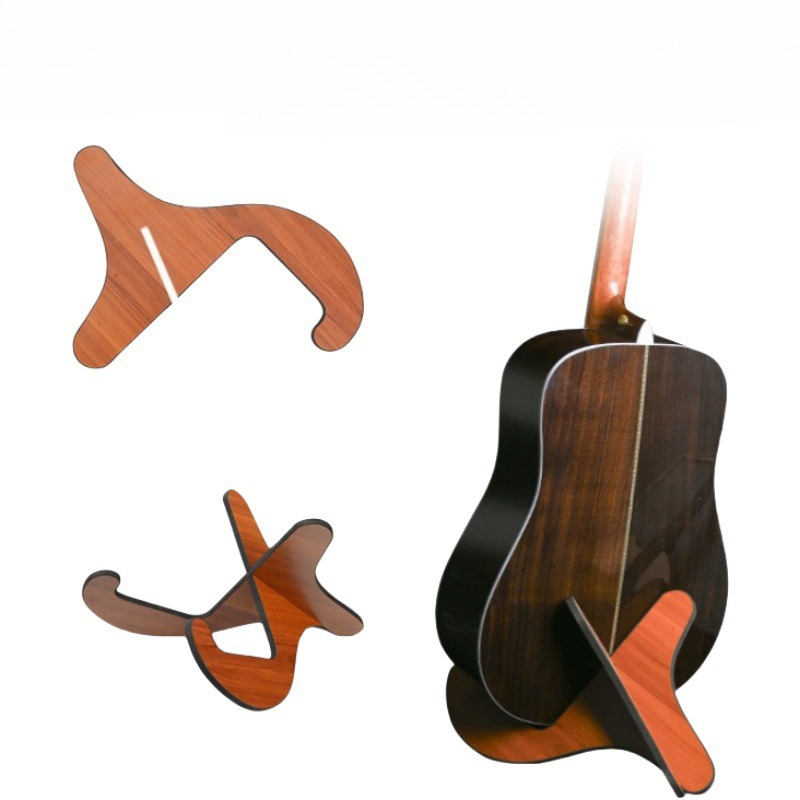 Musical Instrument Ukulele - Houten afneembare verticale gitaarstandaard, vloerhouder voor