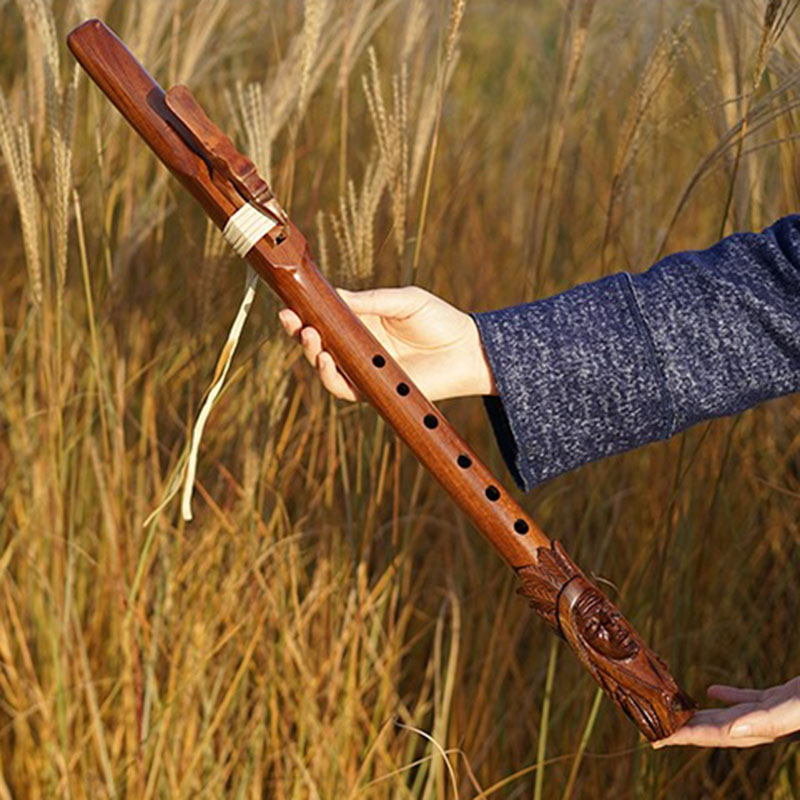 Musical Instrument Indian - Houten Indiase fluit 6-gaats speelfluit Draagbare