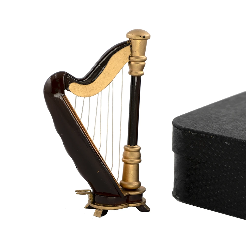 Musical Instrument I Play - Miniatuur Houten Harp Model Mini Harp