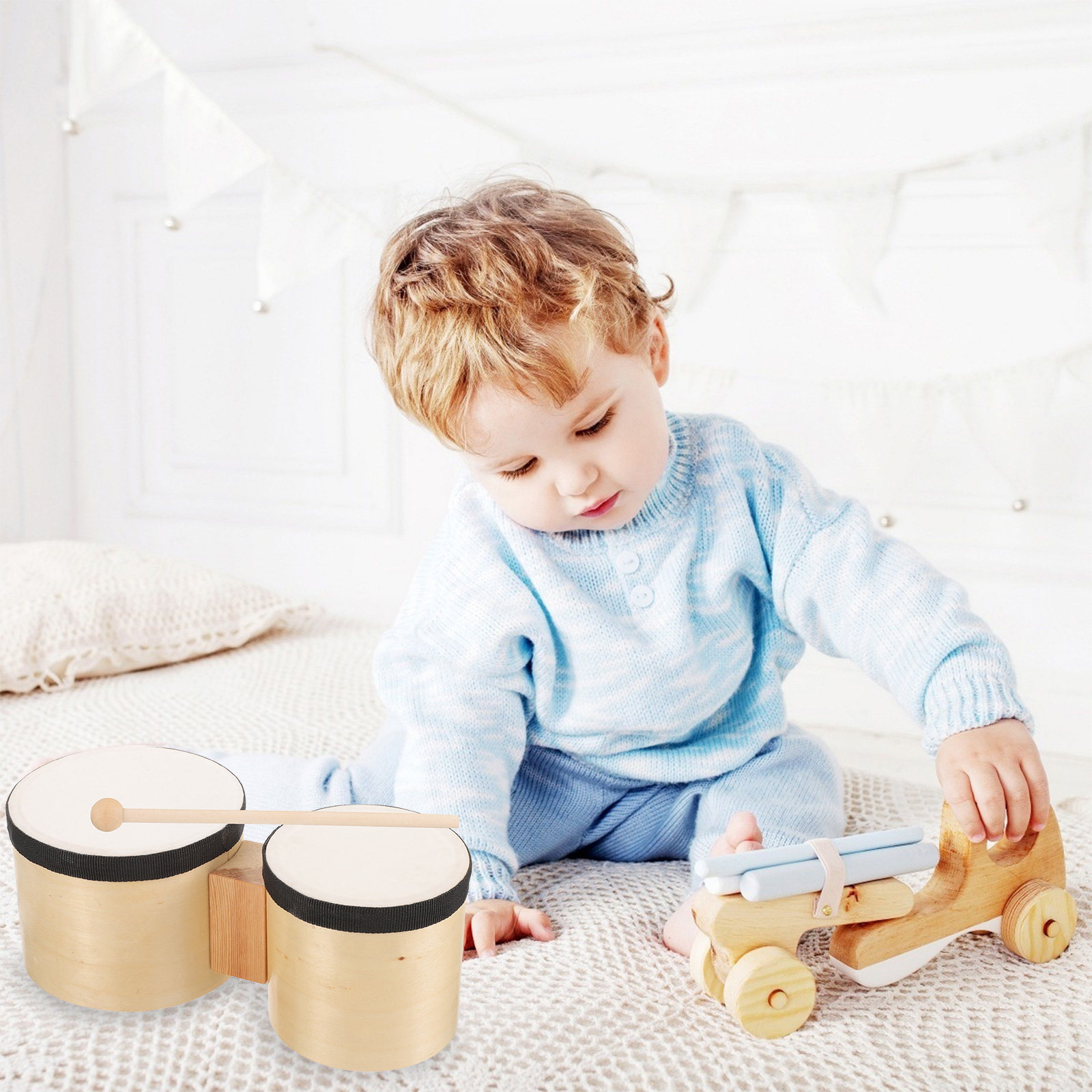 Houten percussietrommel, makke - Musical Instrument I Play recensie en prijs