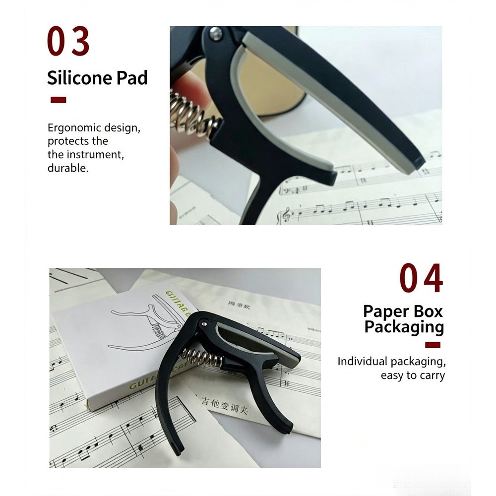 2-in-1 gitaarcapo met brugpinn - Musical Instruments Easy recensie en prijs
