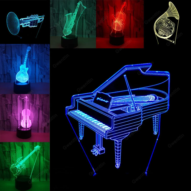 3D Illusion Nachtlampje Led Us - Musical Instrument No Touch recensie en prijs